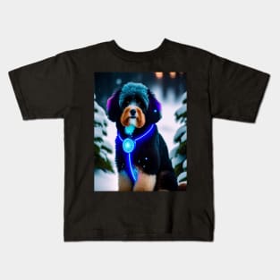 Futuristic Aussiedoodle Kids T-Shirt